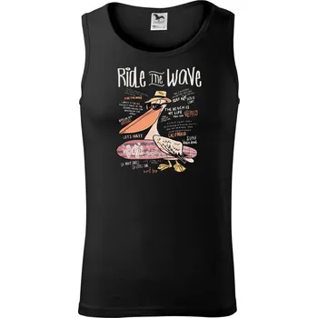 Ride the wave pelikán - Tílko pánské Core - M ( Černá )