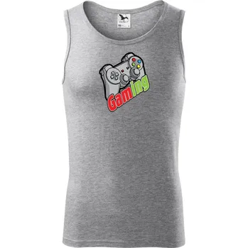 Gaming - Tílko pánské Core - M ( Tmavě šedý melír )