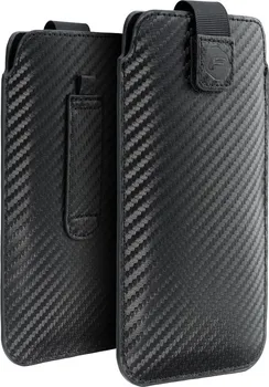 Pouzdro na mobilní telefon Forcell Pocket Carbon Model 17 pro Samsung A, M12 Xiaomi Redmi 9A, Note 10 Pro, Realme 7i, Vivo Y52 5G