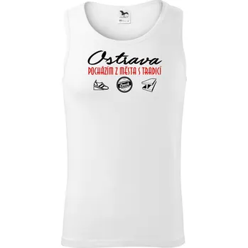 Ostrava město s tradicí - Tílko pánské Core - L ( Bílá )