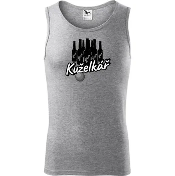 Kuželkář / kuželkářka pivo - Tílko pánské Core - L ( Tmavě šedý melír )