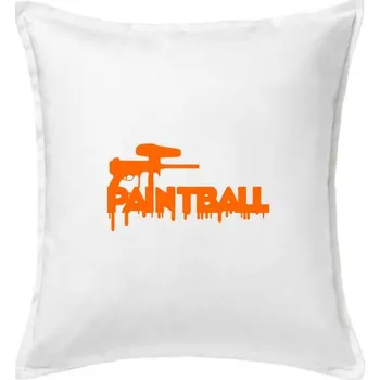 Polštář Paintball zbraň - Polštář 50x50 - 50x50 - Včetně výplně ( Bílá )