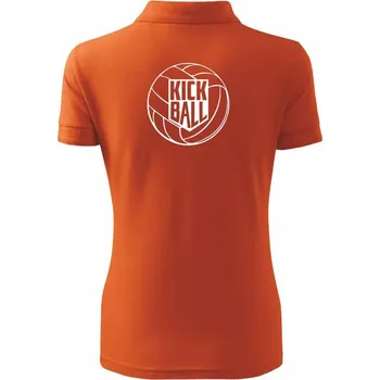 Kickball - míč - Polokošile dámská Pique Polo - XL ( Oranžová )