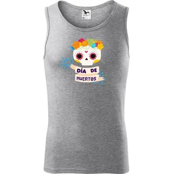 Dia de muertos - Tílko pánské Core - L ( Tmavě šedý melír )