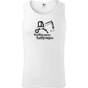 Kudy kráčím tudy rejpu - kráčivý bagr - Tílko pánské Core - 2XL ( Bílá )