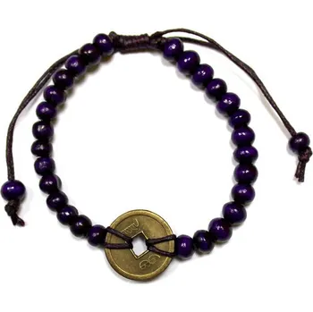 Náramek Ancient Wisdom Feng-Shui fialový 5 ks 30 cm