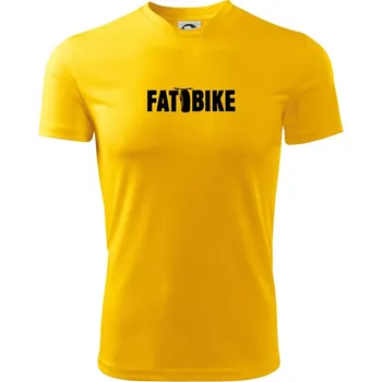 Chlapecké tričko Fat bike nápis - Dětské triko sportovní (dresovina) - 122 cm/6 let ( Žlutá )