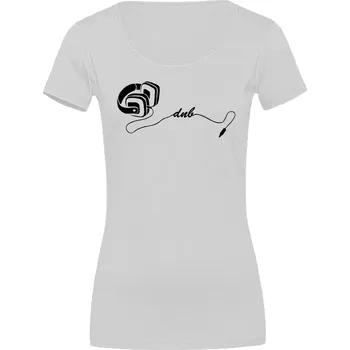 Dámské tričko Dámské tričko DNB Headphones Velikost: 3XL, Barva: Bílá