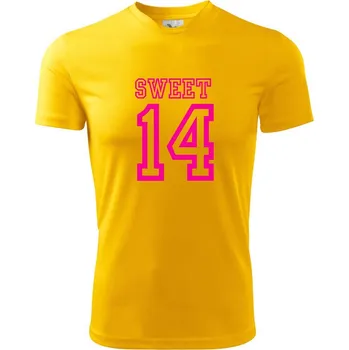 Chlapecké tričko Sweet 14 - Dětské triko sportovní (dresovina) - 122 cm/6 let ( Žlutá )