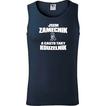 Kouzelník - zámečník - Tílko pánské Core - XL ( Námořní modrá (téměř černá) )