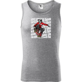 Skate red boy - Tílko pánské Core - XL ( Tmavě šedý melír )