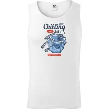 Pánská móda Keep chilling sklenice - Tílko pánské Core - 2XL ( Bílá )