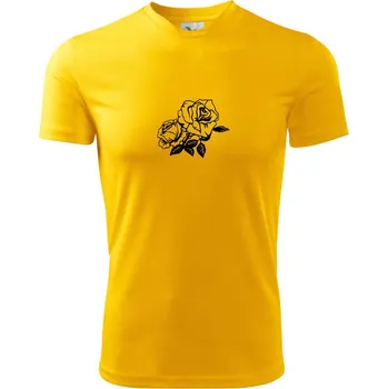 Chlapecké tričko Růže rozkvetlá - Dětské triko sportovní (dresovina) - 158 cm/12 let ( Žlutá )