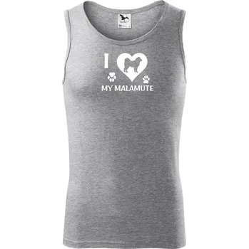 I Love My Malamute - Tílko pánské Core - 2XL ( Tmavě šedý melír )