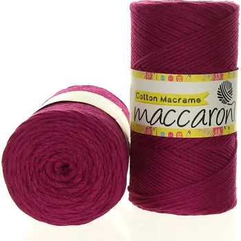 Příze Maccaroni Cotton Macrame fuchsiová 27-506