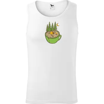 Hrnek plný stanování - Tílko pánské Core - 2XL ( Bílá )