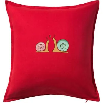 Polštář Zamilovaní šneci - Polštář 50x50 - 50x50 - Pouze potah ( Červená )