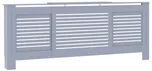 vidaXL Kryt na radiátor MDF šedý 205 cm