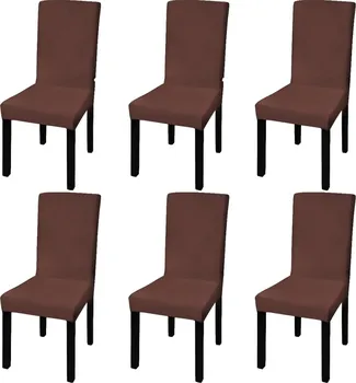 Potah na židli vidaXL Hladké strečové potahy na židle 6 ks