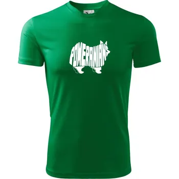 Chlapecké tričko Německý špic - Dětské triko sportovní (dresovina) - 122 cm/6 let ( Středně zelená )