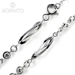 Zlatý náhrdelník se zirkony z bílého zlata