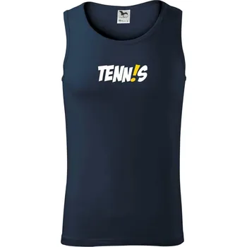 Tenis nápis - Tílko pánské Core - XL ( Námořní modrá (velmi tmavá - téměř černá) )