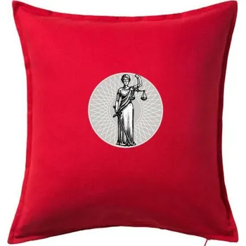 Polštář Themis bohyně spravedlnosti - Polštář 50x50 - 50x50 - Pouze potah ( Červená )