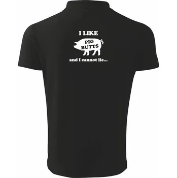 Pánská košile Pig Butts - Polokošile pánská Pique Polo 203 - XL ( Černá )