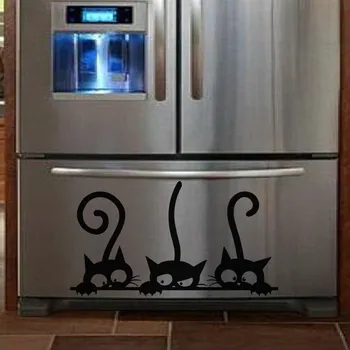 Samolepící dekorace Samolepka na zeď Ambiance Funny Cats Trio, 20 x 35 cm ID_253963