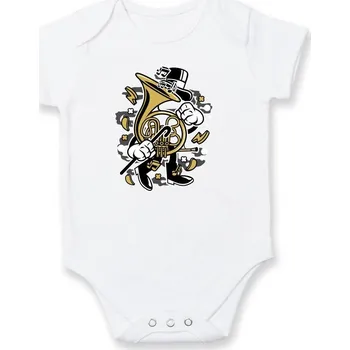 Kojenecké oblečení Trubkanátor - Body kojenecké s krátkým rukávem - Krátký r. 12-18 měs ( Bílá )