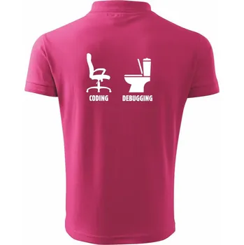 Pánská košile Coding debugging - Polokošile pánská Pique Polo 203 - 4XL ( Purpurová )