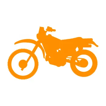 Samolepící dekorace SAMOLEPKA Motorka 046 levá (06 - oranžová) NA AUTO, NÁLEPKA, FÓLIE, POLEP, TUNING, VLASTNÍ TEXT, TISK, AUTOSAMOLEPKY.cz, POLEPY, OBRÁZEK, LOGO, SAMOLEPKY