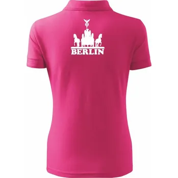 Berlin památník - Polokošile dámská Pique Polo - S ( Purpurová )