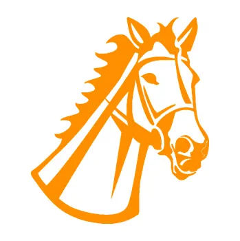 Samolepící dekorace Kůň 044 pravá (06 - oranžová) SAMOLEPKA NA AUTO, NÁLEPKA, FÓLIE, POLEP, TUNING, VLASTNÍ TEXT, TISK, AUTOSAMOLEPKY.cz, POLEPY, OBRÁZEK, LOGO, 3D STICKERS