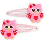 Sponky do vlasů se sovičkou, 2 ks Barva: růžová