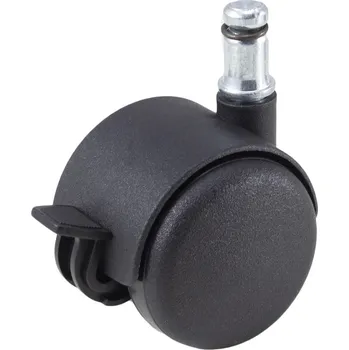 Pojezdové kolečko Nábytkové plastové kolečko otočné s brzdou, čep 11x20mm, průměr 50 mm, nosnost 40 kg - F85.050.čep11