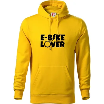 Pánská mikina E-bike lover - Mikina pánská Cape s kapucí - L ( Žlutá )