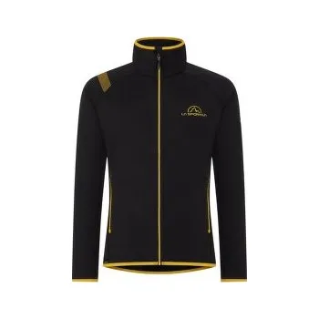 Pánská mikina La Sportiva Promo Fleece Men Black/Yellow černá S