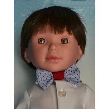 Panenka Realistická panenka chlapeček Paul v bílé košili s motýlkem od firmy Vestida de Azul (Pau - 33 cm)