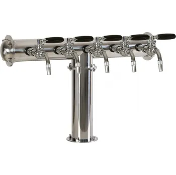 Příslušenství pro výčepní zařízení Varia-Plus Výčepní stojan T5 nerez komplet kohouty kulové ROYAL medailony LED čelní přímé dochlazení kohoutů