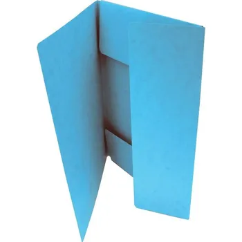 Desky papírové A4, 253, 3 klopy, prešpán, světle modrá