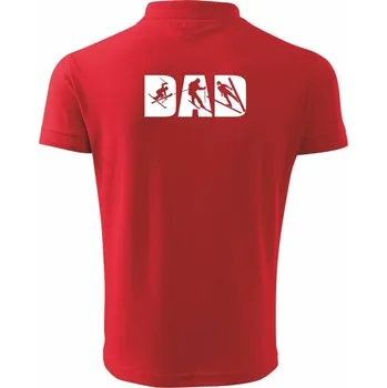 Pánská košile Ski dad - Polokošile pánská Pique Polo 203 - XL ( Červená )