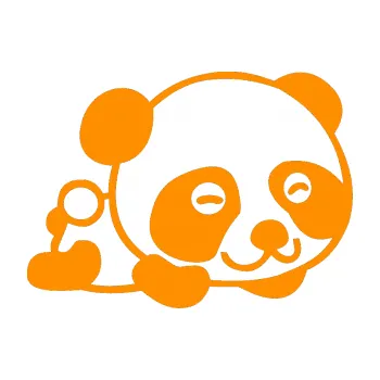 Samolepící dekorace SAMOLEPKA Panda 003 pravá (06 - oranžová) NA AUTO, NÁLEPKA, FÓLIE, POLEP, TUNING, VLASTNÍ TEXT, TISK, AUTOSAMOLEPKY.cz, POLEPY, OBRÁZEK, LOGO, SAMOLEPKY