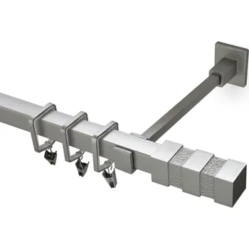 Garnýž Garnýž kovová 160 cm jednořadá 20x20 verona matná stříbrná