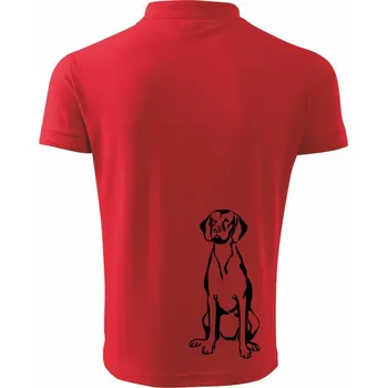 Pánská košile Vizsla na výšku - Polokošile pánská Pique Polo 203 - 3XL ( Červená )