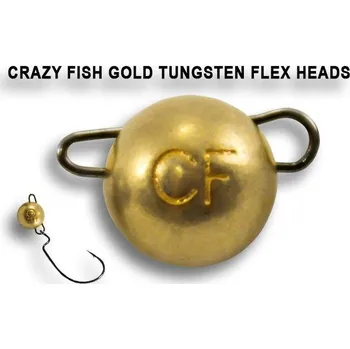 Umělá nástraha Wolframová čeburaška Crazy Fish Tungsten Flex Head 4g (3ks) Gold