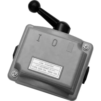 vypínač Onpira Třífázový vačkový spínač s pákou pro ovládání motorů Maximální zatížení: 0-15A šedá