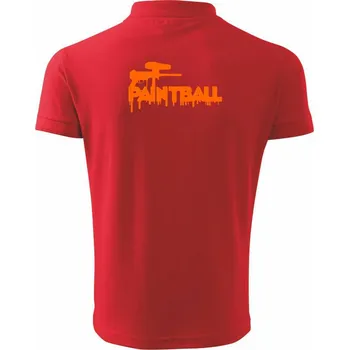 Pánská košile Paintball zbraň - Polokošile pánská Pique Polo 203 - XL ( Červená )