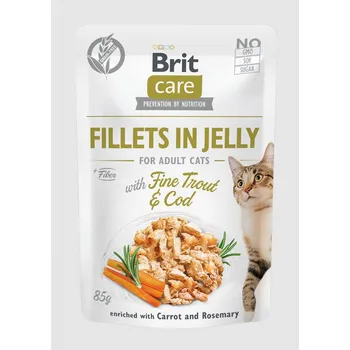 Krmivo pro kočku Brit Care Cat GF Jelly Pouch ADULT Trout & Cod 12x 85 g