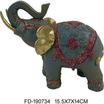 Soška slon "TURQUOISE" 15.5x7x14cm